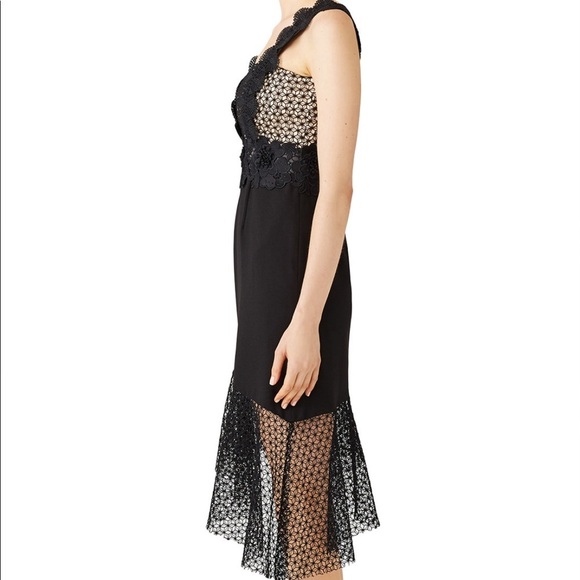 UNITEDWOOD Black Asymmetrical Lace Cocktail Sheer Dress Size 4 - Picture 13 of 13